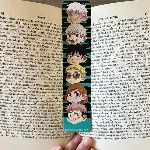 JJK Anime Chibi Bookmark - Gojo, Inumaki, Megumi, Nanami, Nobara, Yuji
