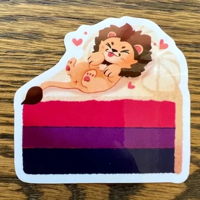 Pride Lion Orientation Layer Cake Die Cut Sticker