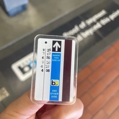 BART Ticket Acrylic Pin