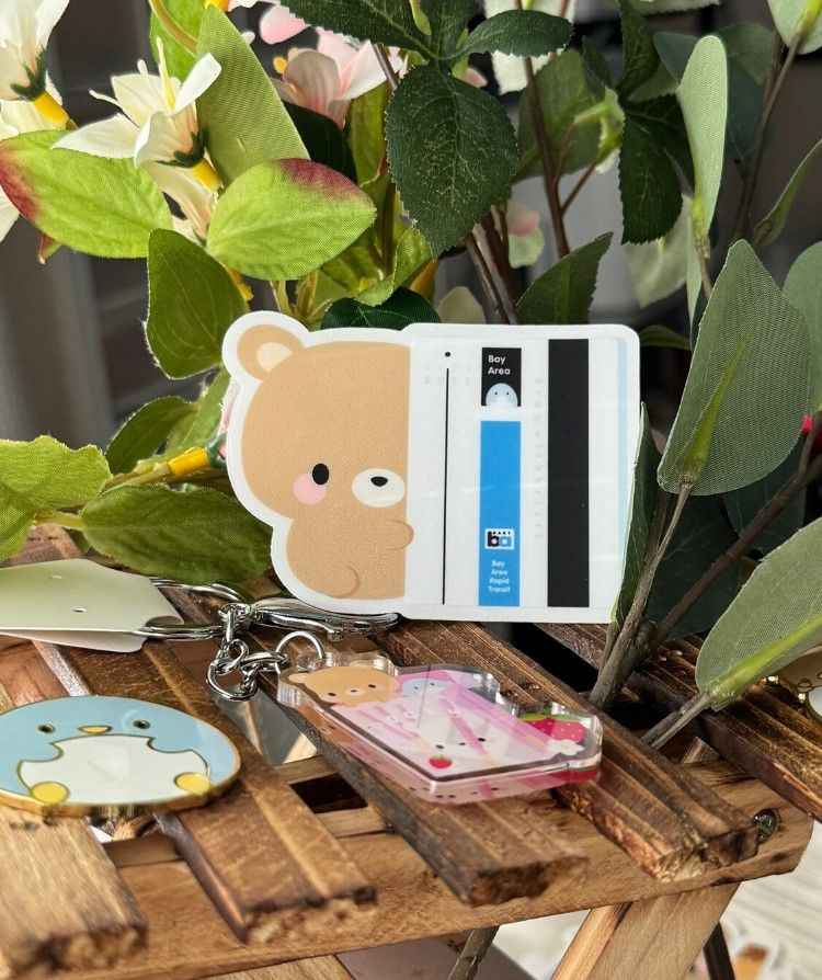 BART Ticket with Brown Bear Sticker