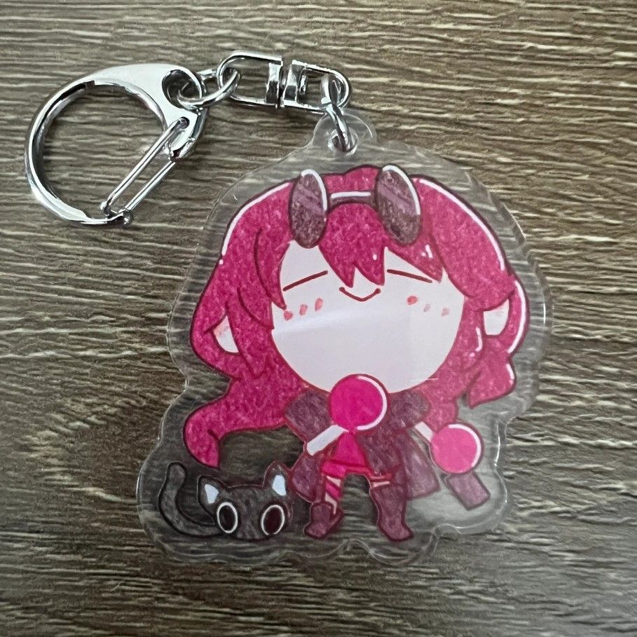 Honkai Star Rail Kafka Chibi Acrylic Charm Keychain