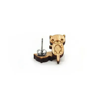 Otter Earrings, Toffee