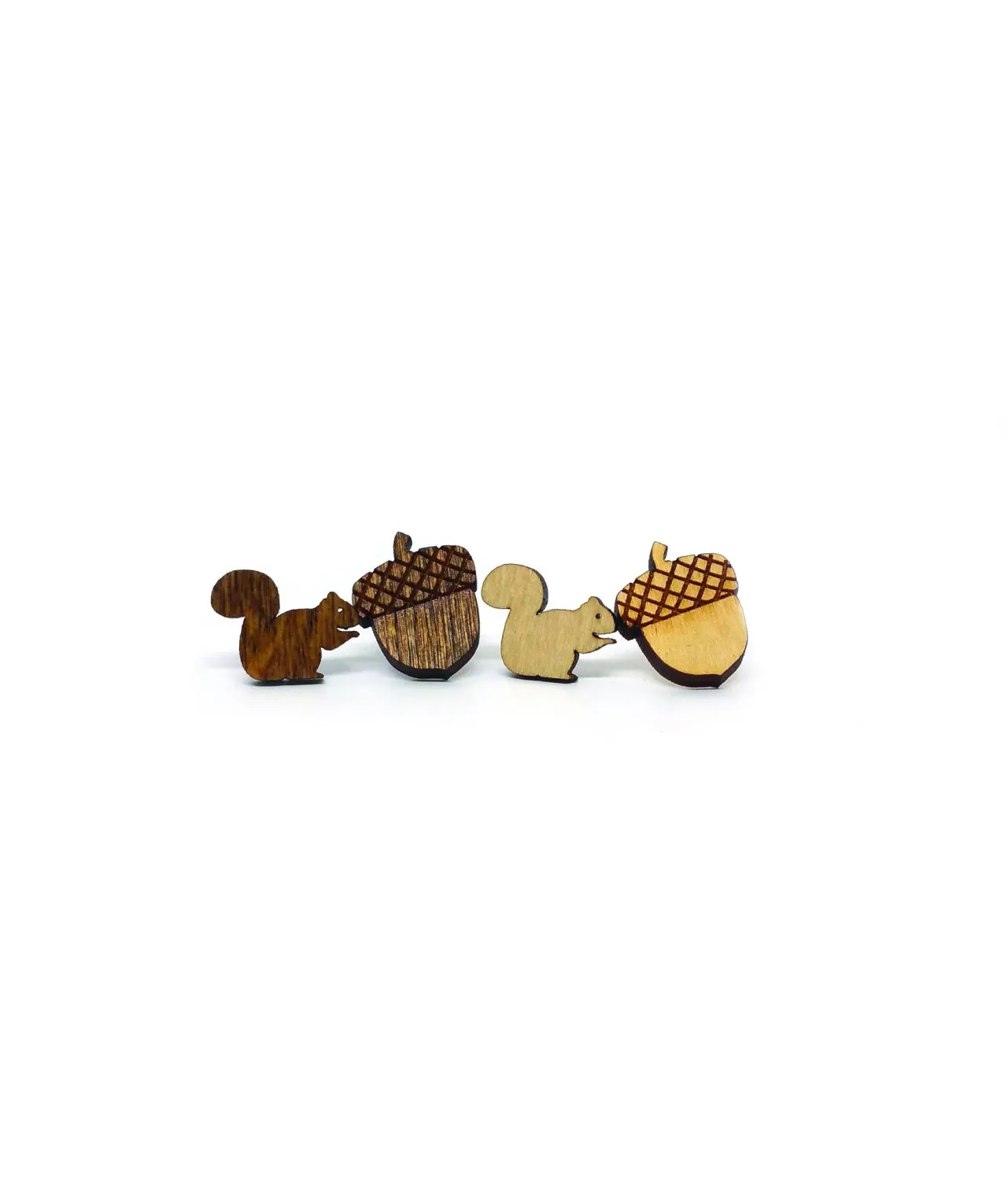 Squirrel + Nut Earrings, Chestnut Squirrel + Nut Earrings, Chestnut