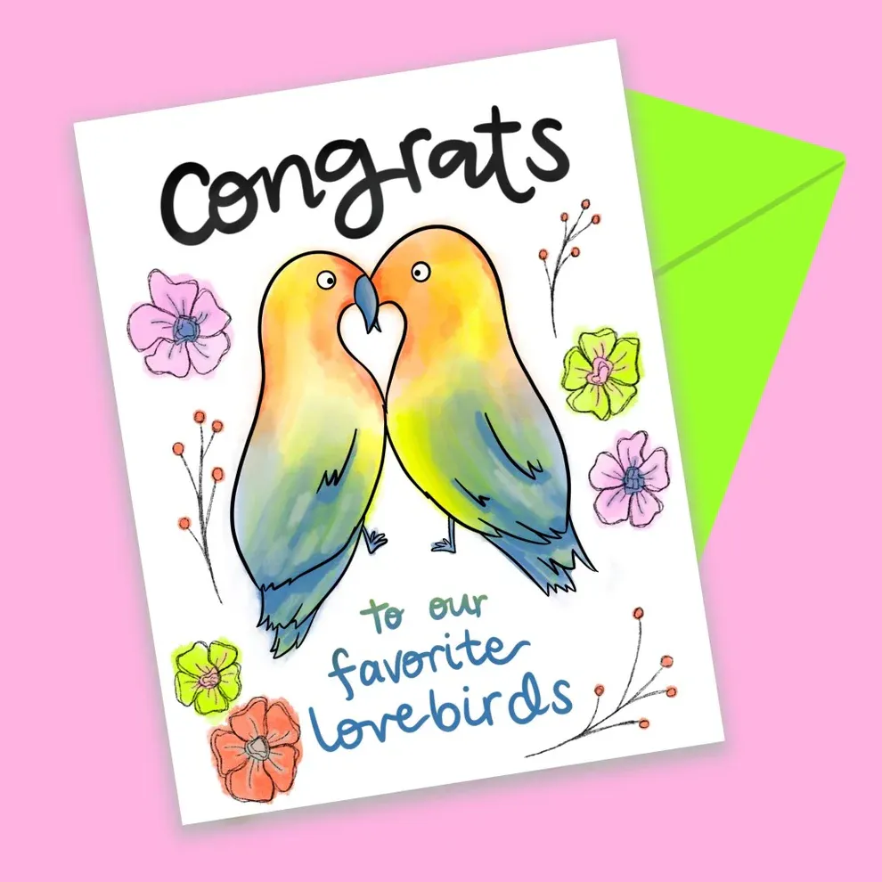 Congrats Lovebirds Card