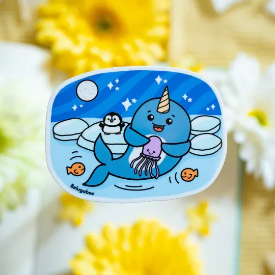 Narwhal Glossy Sticker