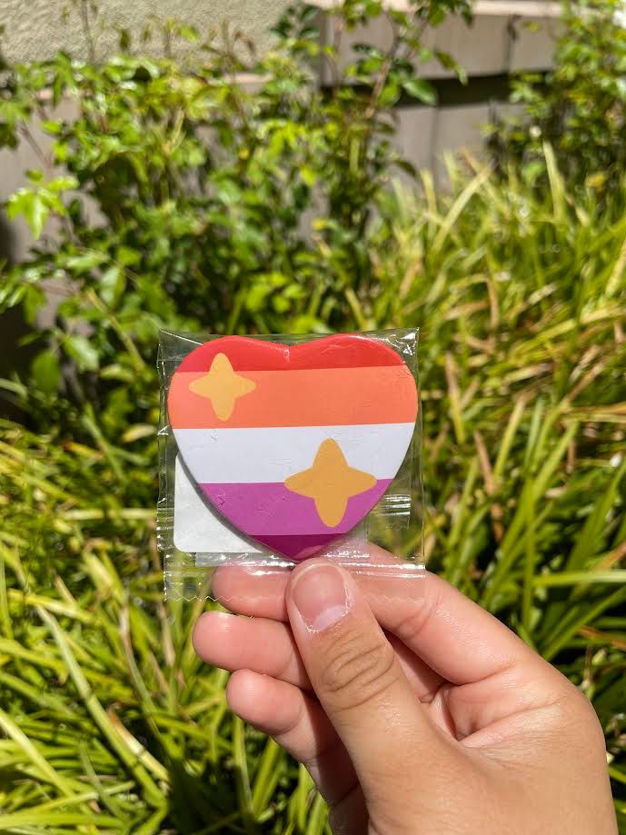 Lesbian Heart Pin
