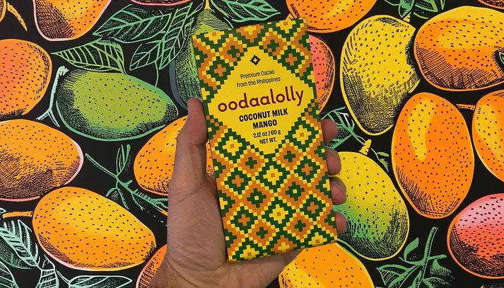 Coconut Milk Chocolate Bar with Mango