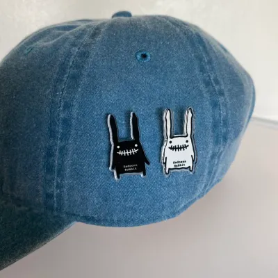 Pin, Sadness Rabbit - Black