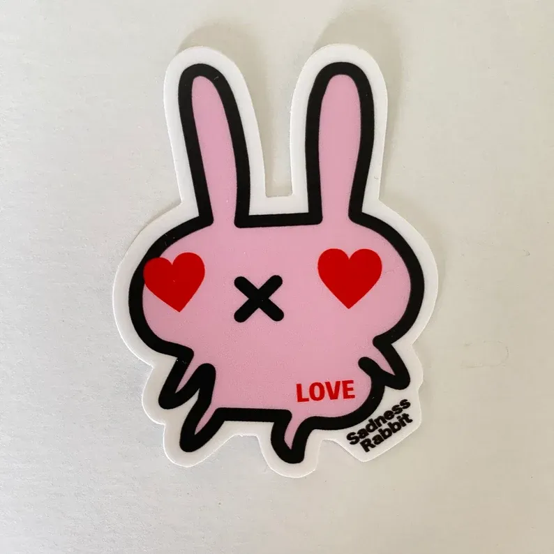 Sticker, Pink Heart