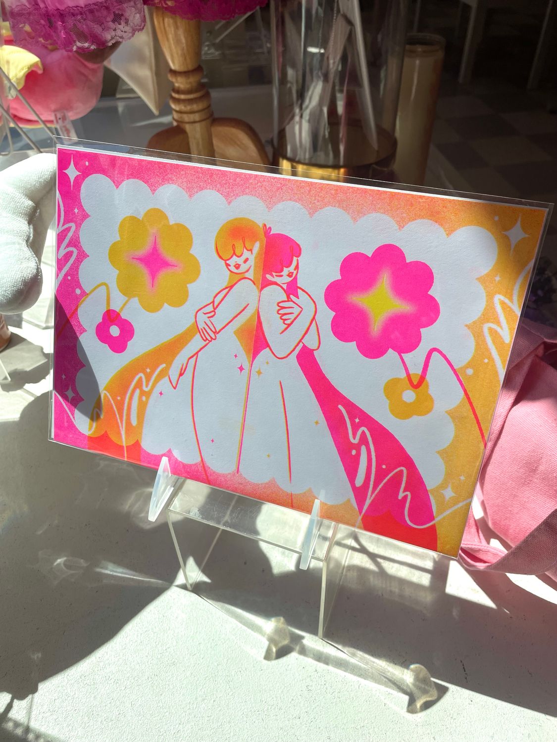 Reflecting Risograph Print