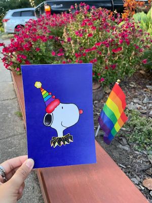 FINAL SALE - Pride Clown Snoopy Print