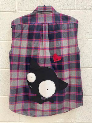 Boba&#39;s Little Love Sleeveless Flannel - M