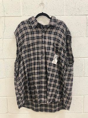 Boba's Skateboard Love Sleevless Flannel - 3XL
