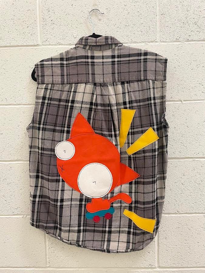 Marmalade&#39;s Best Skate Trick Ever Sleeveless Flannel - M