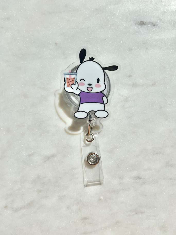 Pochacco Retractable Badge Reel