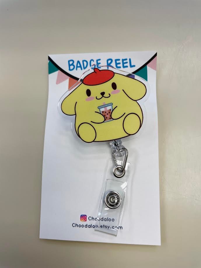 Pompompurin Retractable Badge Reel
