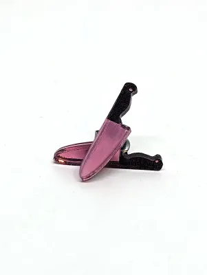 Knife Pink Mirror Earrings Knife Pink Mirror Earrings