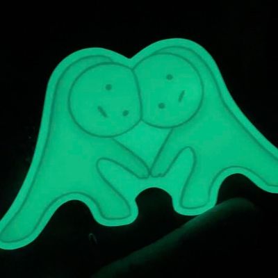 Glow in the Dark Smiski Secret Yoga Sticker