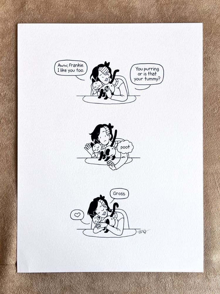 Frankie Comics Original Art:  &quot;Affection&quot; (farts)
