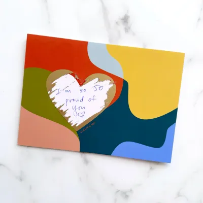 Wavy Heart Scratch-off Notecard