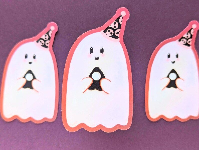 Party Hat Ghost Sticker