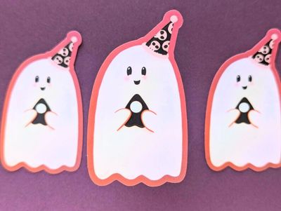 Party Hat Ghost Sticker