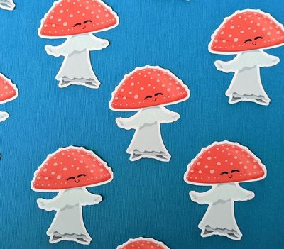 Dancing Mushroom Sticker
