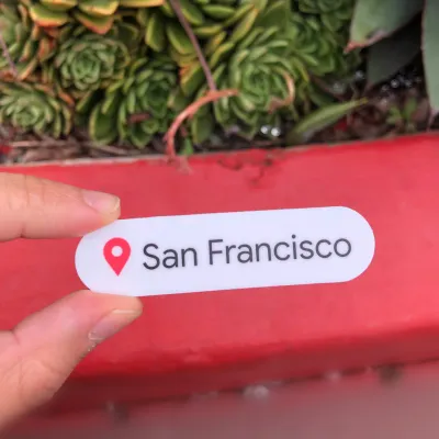 Local Location Tag/Pin Sticker
