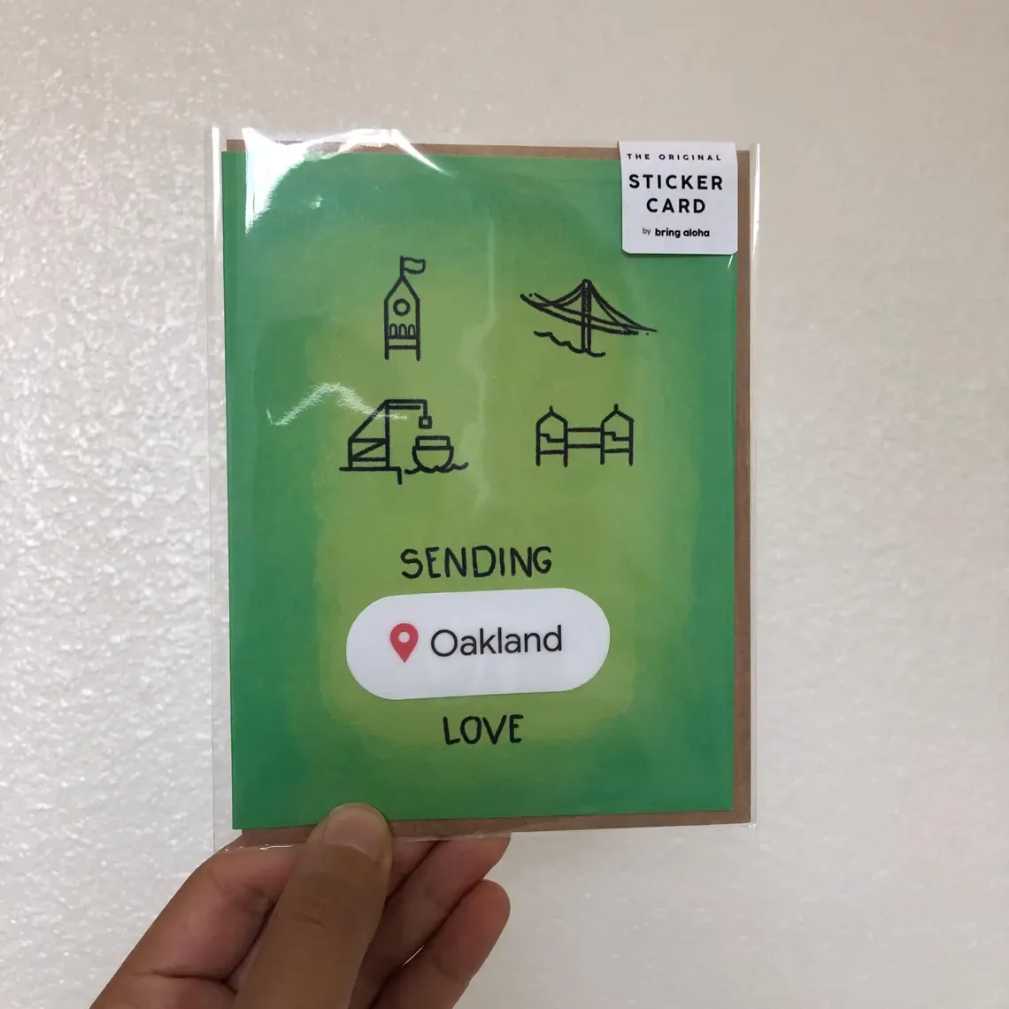 Sending Oakland Love Sticker Card – CS BAY 003 Sending Oakland Love Sticker Card – CS BAY 003