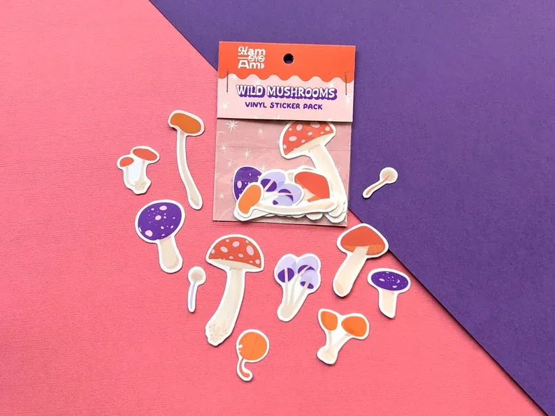 Wild Mushrooms Mini Sticker Pack