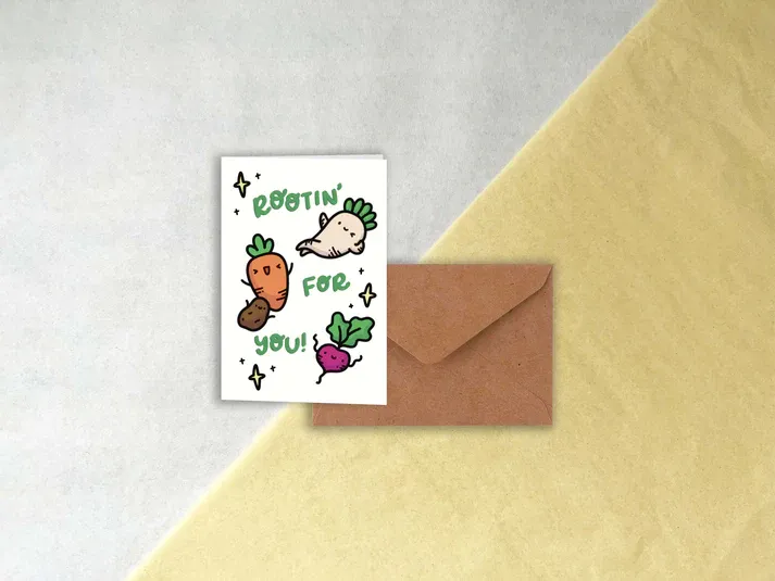 Rootin For You Mini Greeting Card