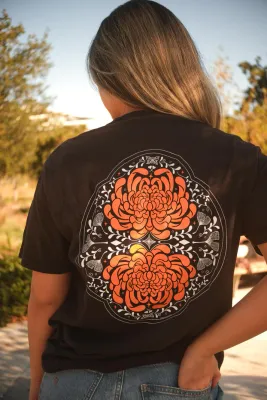 Chrysanthemum Shirt Black