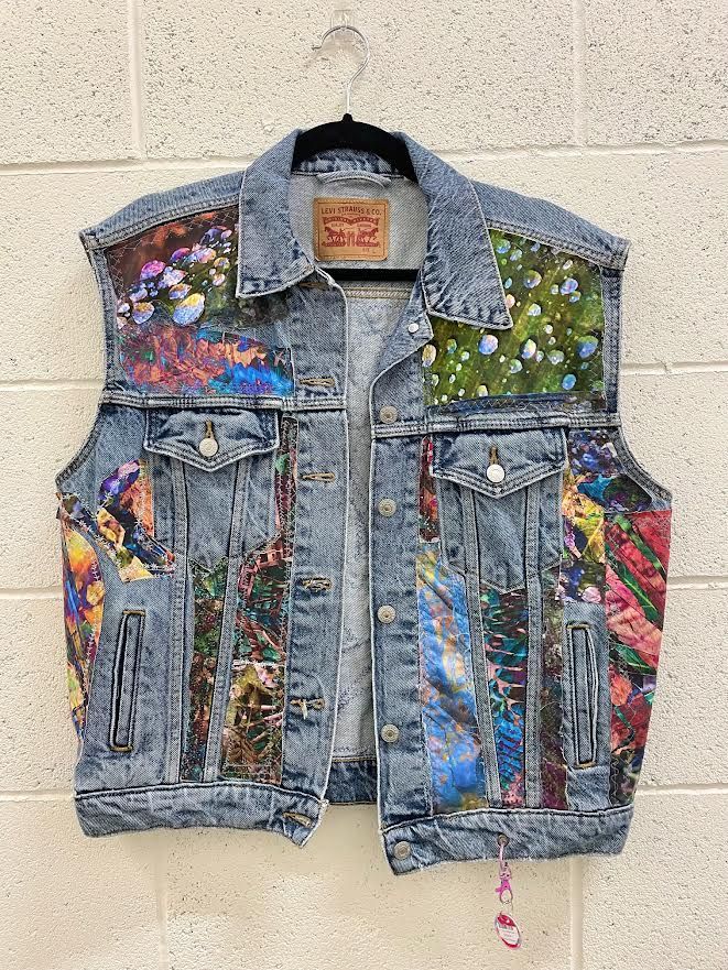 SALE - Vest, Red Waterfall - L