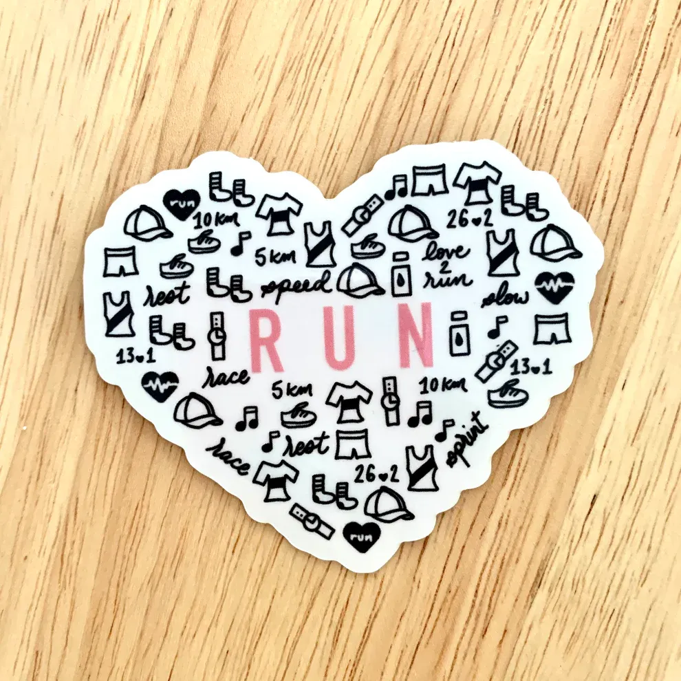 Sticker All the things Running heart Sticker All the things Running heart