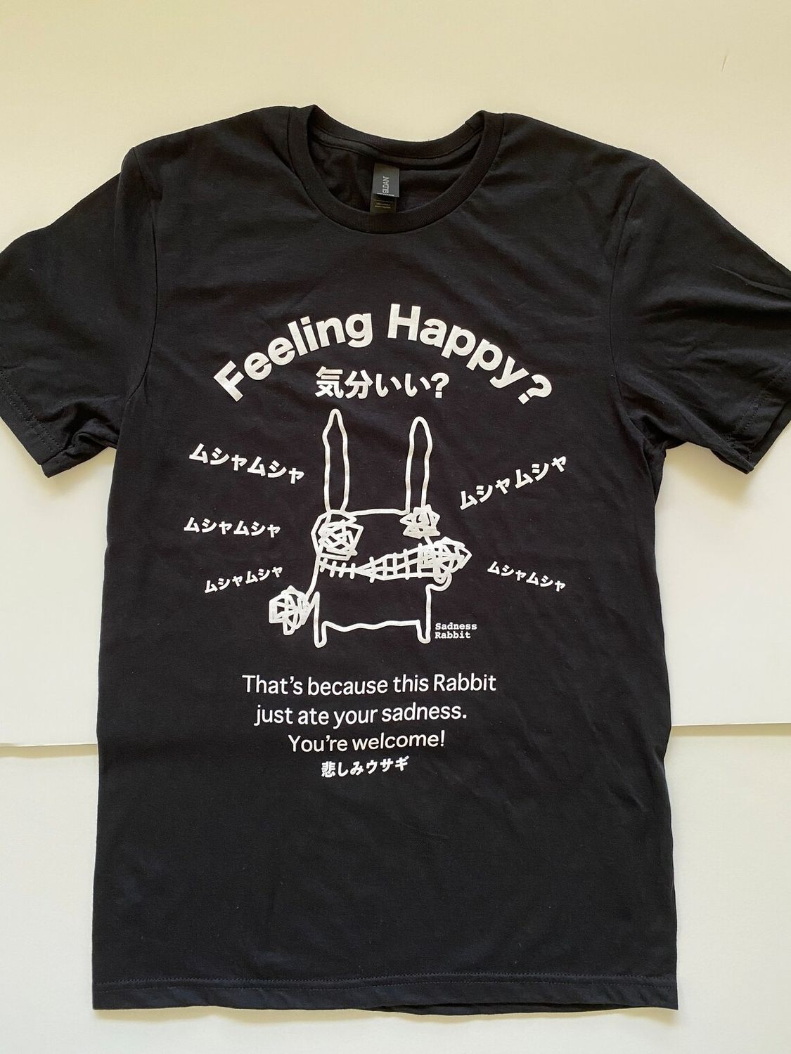 Feeling Happy Unisex Tee, Black