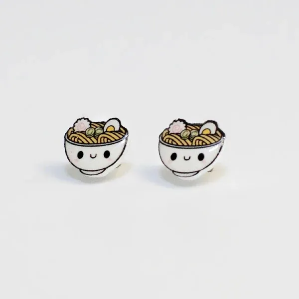Ramen Bowl Earring Post