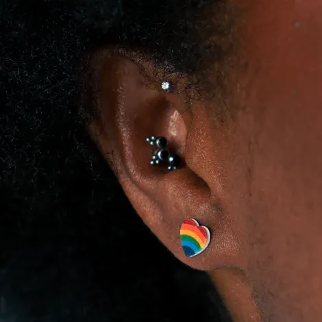 Pride Heart Earring
