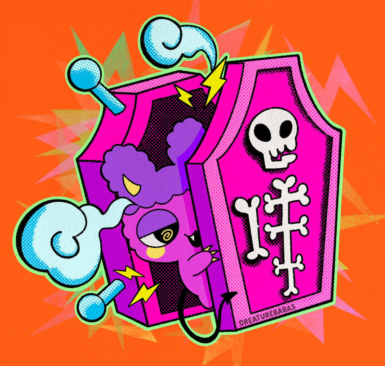 Art Print, Monster Mametichi 4x4