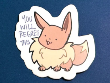 Pokemon Sticker, Eevee Pokemon Sticker, Eevee