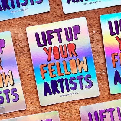 Sticker, Lift up your fellow artists