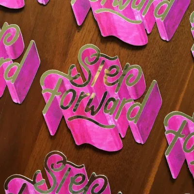 Sticker, Step forward