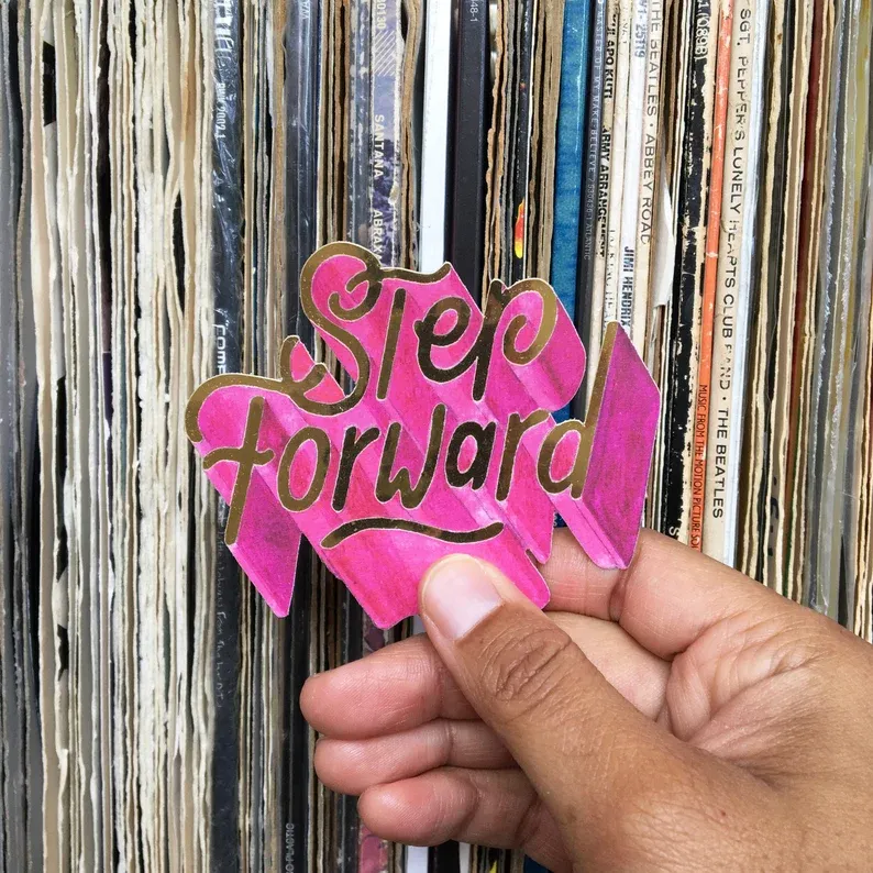 Sticker, Step forward