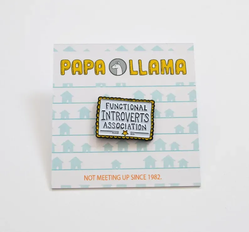Functional Introverts Association Enamel Pin