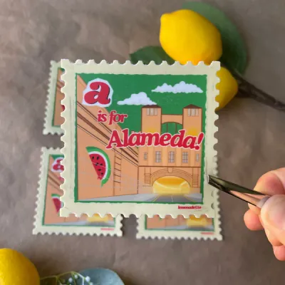A is for Alameda Sticker