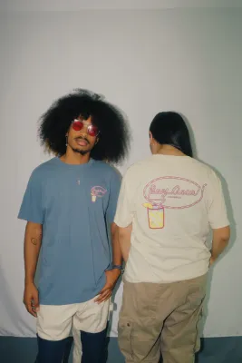 Bay Area Krazy Straw Tee - Cream