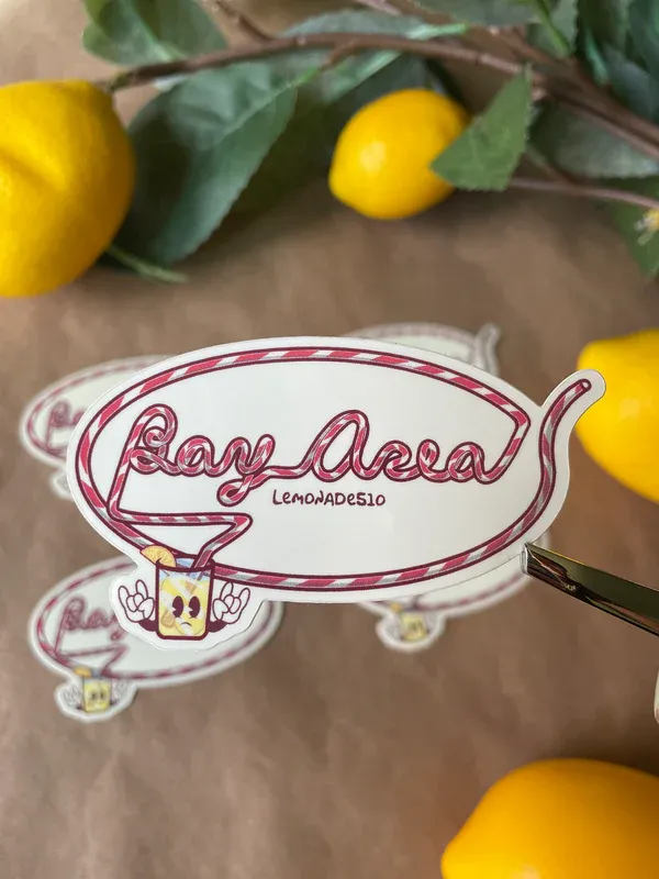 Bay Area Krazy Straw Sticker