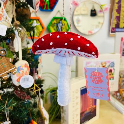 Mushroom Red and White Ornament