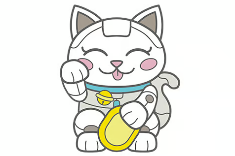 Cyber Pet Quest - Mecha Neko Enamel Pin