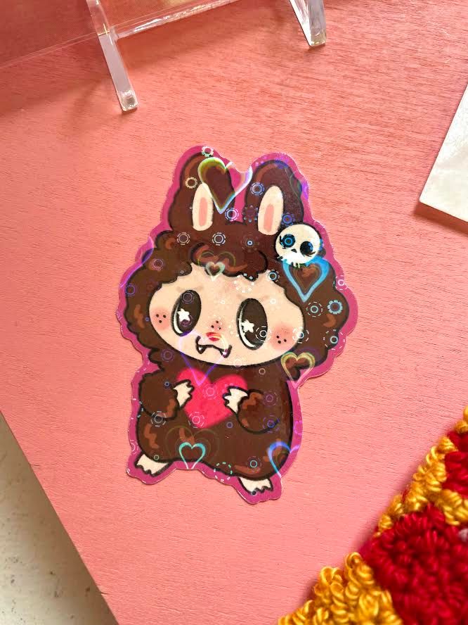 Labubu Sticker - Secret Holo Hearts