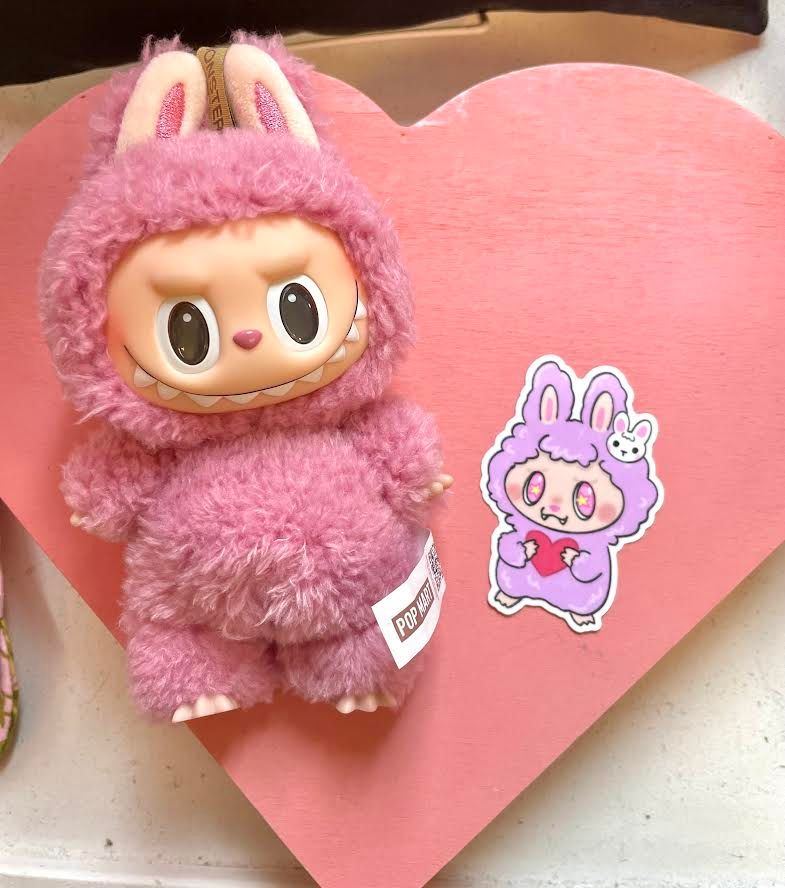 Labubu Sticker - Pink Bunny